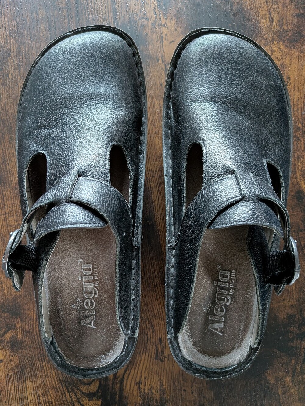 Alegria Classic Clogs, black leather